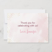 リトルカボキンピンク金ゴールドバーガンディーサンキュー サンキューカード (裏面)