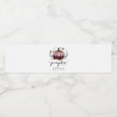 リトルカボキンピンク金ゴールド秋のベビーシャワー ペットボトルラベル (シングルラベル)