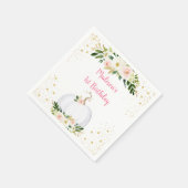 リトルカボキンピンク金ゴールド誕生日 スタンダードカクテルナプキン (角)