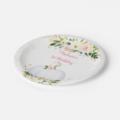 リトルカボキンピンク金ゴールド誕生日 ペーパープレート (アングル)