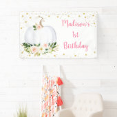 リトルカボキンピンク金ゴールド誕生日 横断幕 (インサイチュ)