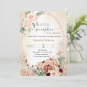 リトルカボキンフレームバラバーガンディーベビーシャワー 招待状 (スタンド正面)