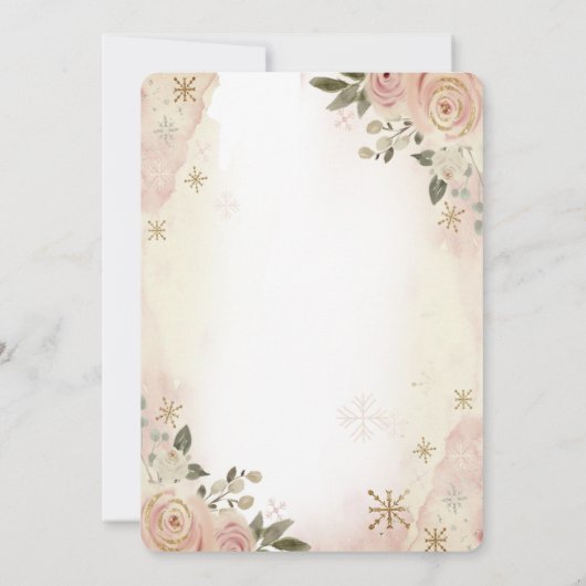 リトルカボキンフレームボホ花赤ちゃんシャワー 招待状 (裏面)