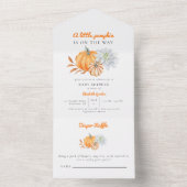 リトルカボキンベビーシャワエレガントーシンプルモダン オールインワン招待状 (内側)