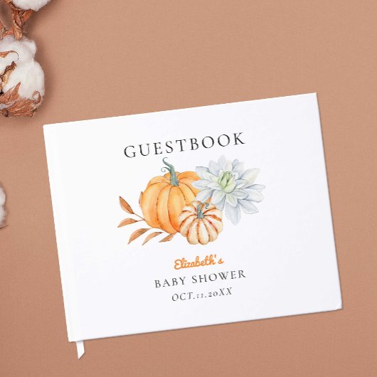 リトルカボキンベビーシャワエレガントーシンプルモダン ゲストブック