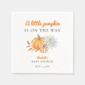 リトルカボキンベビーシャワエレガントーシンプルモダン スタンダードカクテルナプキン (正面)