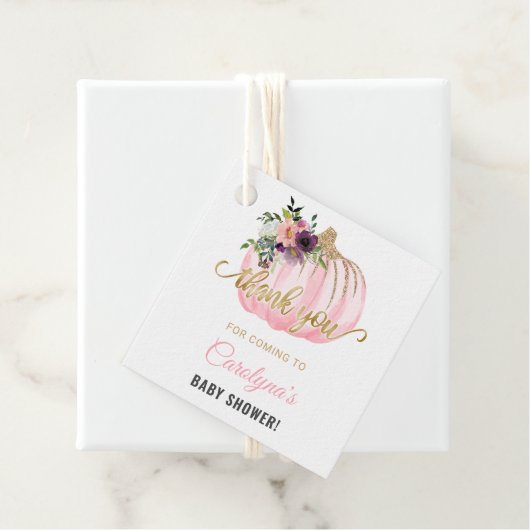 リトルカボキンベビーシャワーメッセージカードスクエア フェイバータグ (インサイチュ)