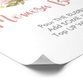 リトルカボキンベビーシャワーモモモザバーサイン ポスター (角)