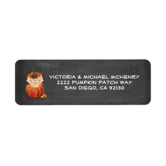 リトルカボキンベビーシャワー住所 シール (正面)