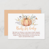 リトルカボキンベビーシャワー招待状 | 秋テーマ エンクロージャーカード (正面/裏面)