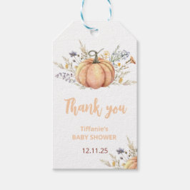 リトルカボキンベビーシャワー招待状 | 秋テーマ ギフトタグ