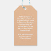 リトルカボキンベビーシャワー招待状 | 秋テーマ ギフトタグ (裏面)