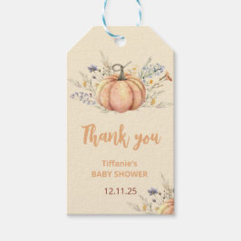 リトルカボキンベビーシャワー招待状 | 秋テーマ ギフトタグ
