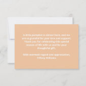 リトルカボキンベビーシャワー招待状 | 秋テーマ サンキューカード (裏面)