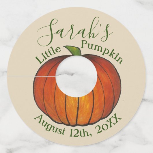 リトルカボキンベビーシャワー《キリスト教》洗礼式や命名式秋秋 ワイングラスタグ (正面)