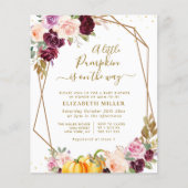 リトルカボキンベリーフローラベビーシャワー招待状 (正面)