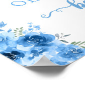 リトルカボキンボウブルーベビーシャワーへようこそ ポスター (角)