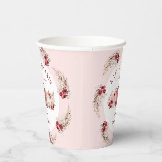 リトルカボキンマルサラピンク秋ボホベイビーシャワー 紙コップ (右)