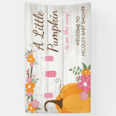 リトルカボキンメイスンジャーズ秋ガールベビーシャワー 横断幕 (縦)