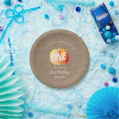 リトルカボキ素朴ンバーラップ1st誕生日 ペーパープレート (パーティー)