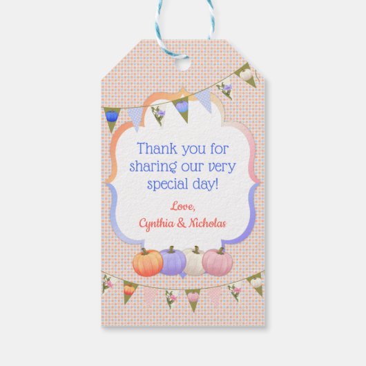 リトルカボチャありがとうギフトラベルダークパフ ギフトタグ (裏面)