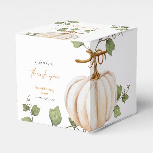 リトルカボチャありがとうベビーシャワー フェイバーボックス (正面サイド)