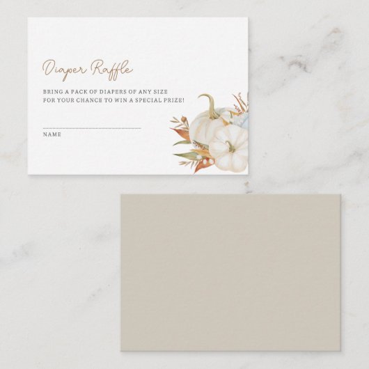 リトルカボチャおむつラッフルエンクロージャカード エンクロージャーカード (正面/裏面)