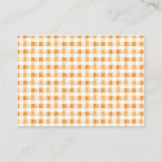 リトルカボチャおむつラッフルシャワー エンクロージャーカード (裏面)