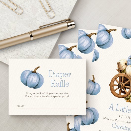 リトルカボチャおむつラッフルシャワー エンクロージャーカード