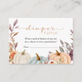 リトルカボチャおむつラッフルベビーシャワー エンクロージャーカード (正面)