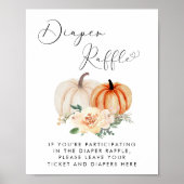 リトルカボチャおむつラッフルベビーシャワー ポスター (正面)