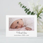 リトルカボチャかわいいベビー写真秋シャワー サンキューカード (スタンド正面)