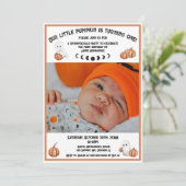 リトルカボチャかわいい幽霊写真1st誕生日 招待状 (スタンド正面)