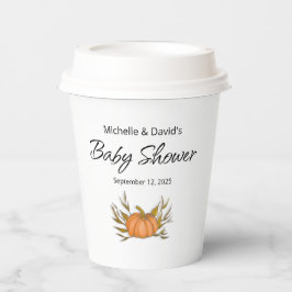 リトルカボチャかわいい秋の赤ちゃんシャワー 紙コップ