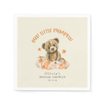 リトルカボチャかわいい秋テディベア赤ちゃんシャワー