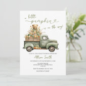 リトルカボチャがトラックの赤ちゃんシャワーの途中にある 招待状 (スタンド正面)