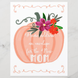 リトルカボチャが封筒に入れる