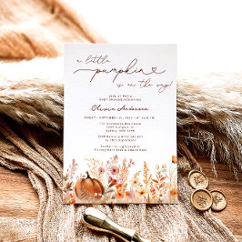 リトルカボチャが牧草地の赤ちゃんシャワーに行く 招待状