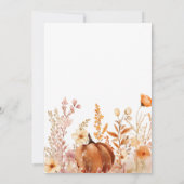 リトルカボチャが牧草地の赤ちゃんシャワーに行く 招待状 (裏面)