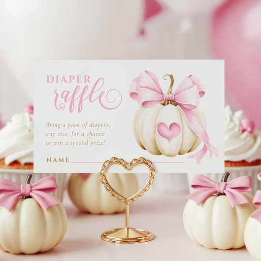 リトルカボチャが途中おむつラッフルカード エンクロージャーカード