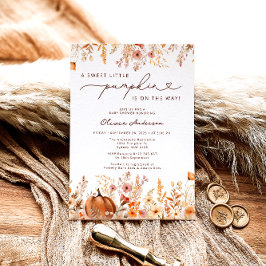 リトルカボチャが途中にあるフローラ赤ちゃんシャワー 招待状