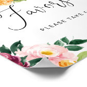 リトルカボチャが途中にある秋の好意サイン ポスター (角)