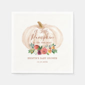 リトルカボチャが途中にある秋ベビーシャワー スタンダードカクテルナプキン (正面)