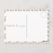 リトルカボチャが途中にある秋ベビーシャワー ポストカード (裏面)