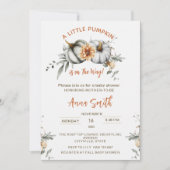 リトルカボチャが途中にある秋ベビーシャワー 招待状 (正面)