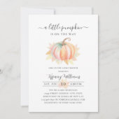 リトルカボチャが途中にある秋ベビーシャワー 招待状 (正面)