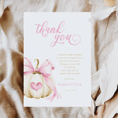 リトルカボチャが途中ピンクサンキューカード サンキューカード