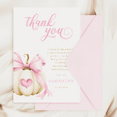 リトルカボチャが途中ピンクサンキューカード サンキューカード