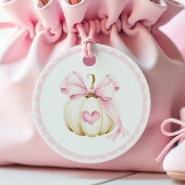 リトルカボチャが途中ピンクメッセージカード フェイバータグ