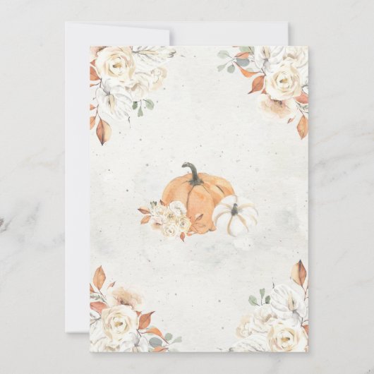 リトルカボチャが1人の女の子の誕生日 招待状 (裏面)